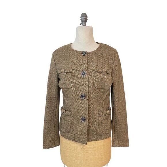 Cabi Penny Blazer Jacket Herringbone Fleck Medium - Picture 3 of 6